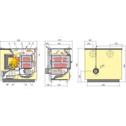 Kieto kuro katilas-viryklė Kalvis K-KO2A-1, orinė su orkaite