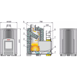 Pirties krosnelė Kalvis K-PR3-S, 10kW