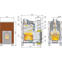 Pirties krosnelė Kalvis K-PR2-S, 15kW