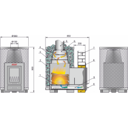 Pirties krosnelė Kalvis K-PR5-S, 12kW