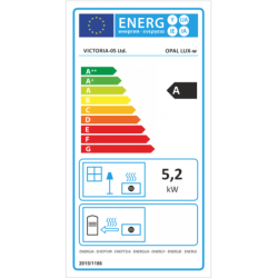 Plieninė krosnelė Victoria Opal Lux-w, 5 kW