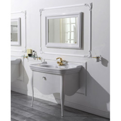 Spintelė Olympia Impero Style 70 cm, balta, svarovski rankenėlė