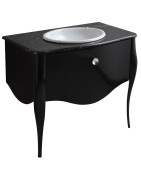 Spintelė Olympia Impero Style 100 cm, juoda, svarovski rankenėlė