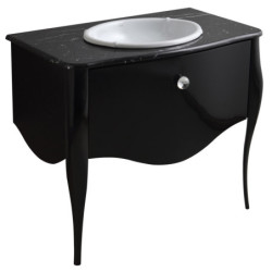 Spintelė Olympia Impero Style 100 cm, juoda, svarovski rankenėlė