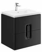 Spintelė praustuvui Geberit Kolo Twins, 60cm, matinė juoda