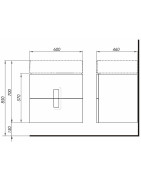 Spintelė praustuvui Geberit Kolo Twins, 60cm, matinė juoda