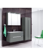 Spintelė Oristo Silver 90cm, su veidrodžiu, su LED apšvietimu