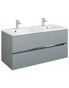 Praustuvo spintelė Oristo Opal 120cm, pilka, 2 praustuvams