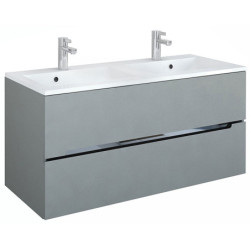 Praustuvo spintelė Oristo Opal 120cm, pilka, 2 praustuvams