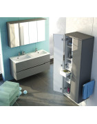 Praustuvo spintelė Oristo Opal 120cm, pilka, 2 praustuvams