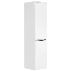 Ūkinė spintelė Oristo Opal 35cm, balta, su krepšiu skalbiniams