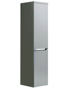 Ūkinė spintelė Oristo Opal 35cm, pilka, su krepšiu skalbiniams