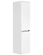 Ūkinė spintelė Oristo Opal 35cm, balta, su krepšiu skalbiniams