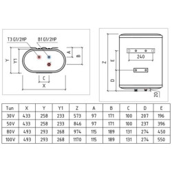 Elektrinis vandens šildytuvas Thermex IF 80 V COMFORT Wi-Fi, 67L