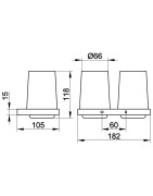 Stiklinės Keuco Edition 11, su laikikliu