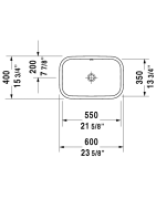Praustuvas Duravit Happy D.2 Washbowl, 600x400mm