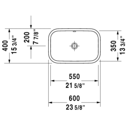 Praustuvas Duravit Happy D.2 Washbowl, 600x400mm