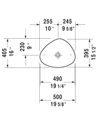 Praustuvas Duravit Cape Cod Washbowl, 500x405mm