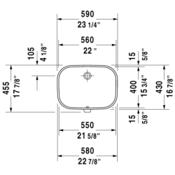 Praustuvas Duravit D-Code, 560x400mm