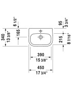 Praustuvas Duravit D-Code, 450x340mm