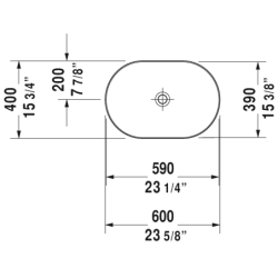 Praustuvas Duravit Luv, 600x400mm, dubens formos