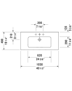 Praustuvas Duravit Me By Starck, 1030x490mm, baldinis