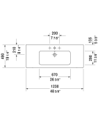 Praustuvas Duravit Me By Starck, 1230x490mm, baldinis