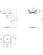 Pastatomas apvalus praustuvas Ideal Standard Strada, 43x43cm