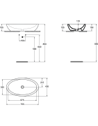 Pastatomas ovalus praustuvas Ideal Standard Strada, 76x43cm