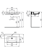 Praustuvas Ideal Standard Strada, plačiais kraštais, 81cm