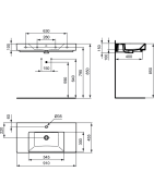 Praustuvas Ideal Standard Strada, plačiais kraštais, 91cm