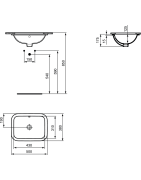 Praustuvas Ideal Standard Connect, 50x38cm, stačiakampis