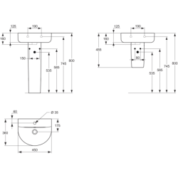 Praustuvas Ideal Standard Connect Arc