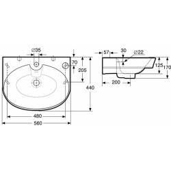 Praustuvas Ido Glow, 560x440mm