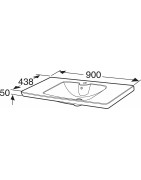 Praustuvas Ido Glow, 900x438mm, baldinis