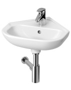 Praustuvas Deep By Jika, su 1 anga maišytuvui, 55cm, kampinis