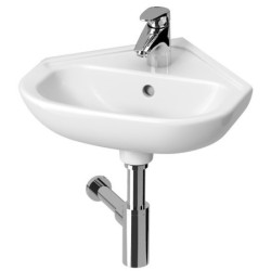 Praustuvas Deep By Jika, su 1 anga maišytuvui, 55cm, kampinis