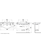 Praustuvas Laufen Palace New 120, 1200x510mm, baldinis