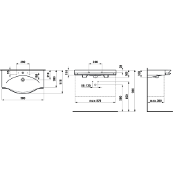 Praustuvas Laufen Palace New 90, 900x510mm, baldinis