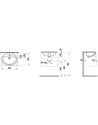 Praustuvas Laufen Pro, 560x440mm, įleidžiamas iš viršaus