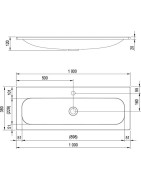 Praustuvas Ravak Ring, 1000x380mm