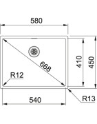 Nerūdijančio plieno plautuvė Franke Box BXX 210/110-54