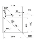 Plautuvė Franke Box BXX 210-50 TL, su paspaudžiamu mygtuku