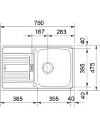 Nerūdijančio plieno plautuvė Franke Euroform EFL 614-78
