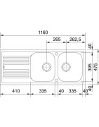 Nerūdijančio plieno plautuvė Franke Euroform EFX 621