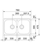Nerūdijančio plieno plautuvė Franke Euroform EFX 620-78