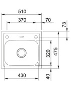 Nerūdijančio plieno plautuvė Franke Euroform EFX 610
