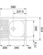 Plautuvė Franke Eurostar ETN 611-58, industrinė, universali