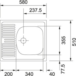 Plautuvė Franke Eurostar ETN 611-58, industrinė, universali