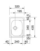 Nerūdijančio plieno plautuvė Franke Eurostar ETX 610